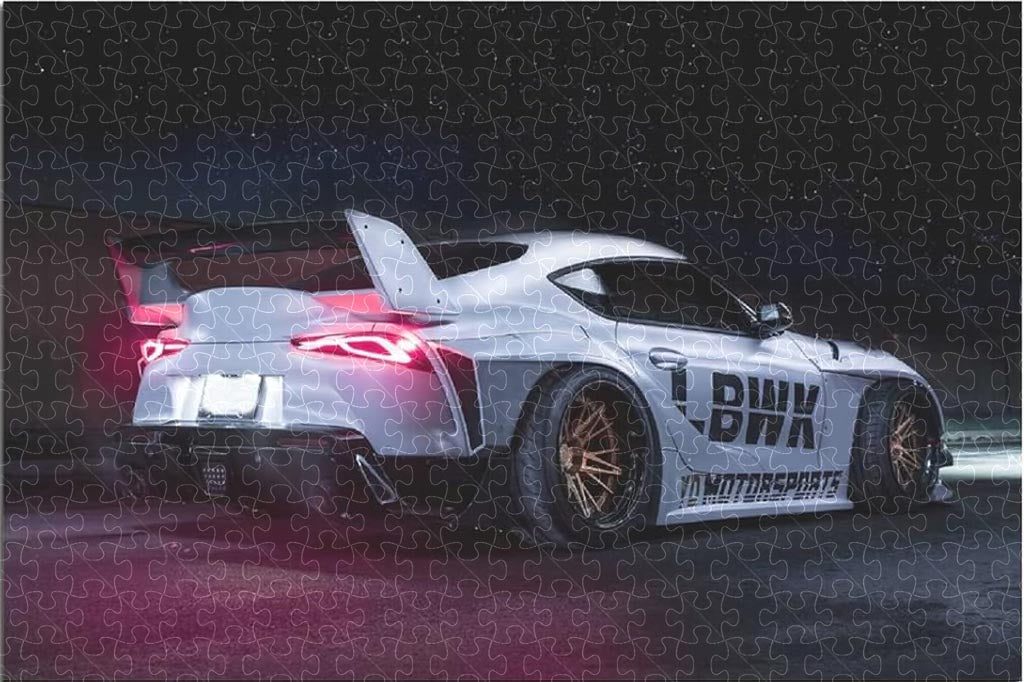 1000-piece wooden puzzle featuring the iconic JDM Car R35 sports car design, perfect for car enthusiasts.