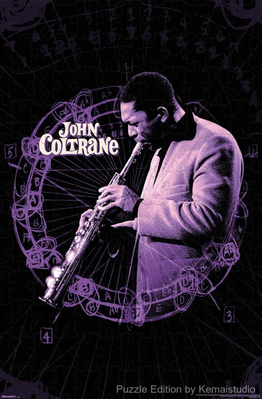 A soulful puzzle of John Coltrane in his Circle Live era, great for collectors and music room decor