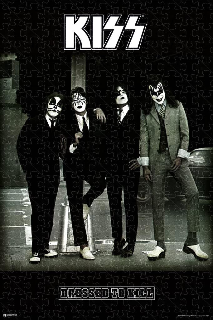 KISS Dressed to Kill album cover, rock metal band poster puzzle for adults