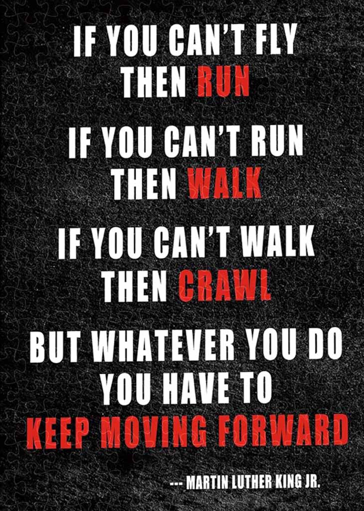 Keep Moving Forward, Puzzle für Erwachsene 1000 Teile, inspirierende Poster-Leinwandpuzzles