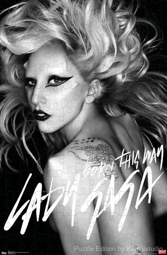 Striking Born This Way album cover from Lady Gaga turned into a puzzle