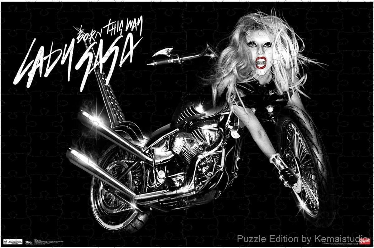 A stylish portrait puzzle featuring Lady Gaga's iconic album cover, perfect for fans and modern wall decor
