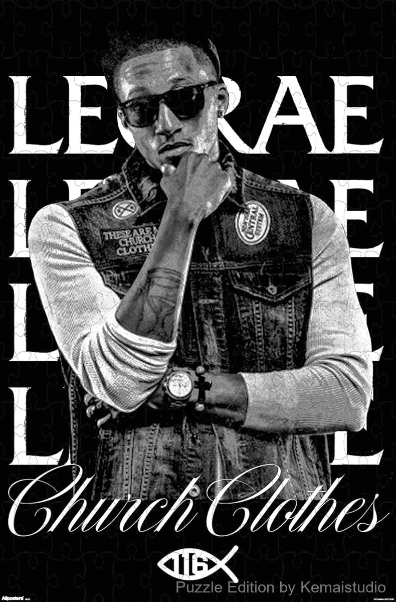 A minimalist Lecrae puzzle with bold themes, easy to complete and display