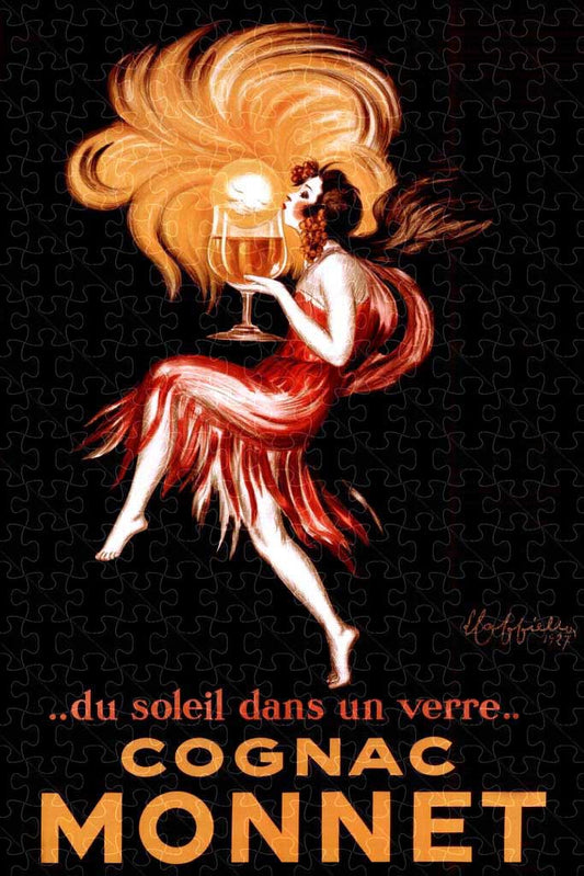 Leonetto Cappiello Cognac Monnet ad poster puzzle, wooden puzzles for adults  