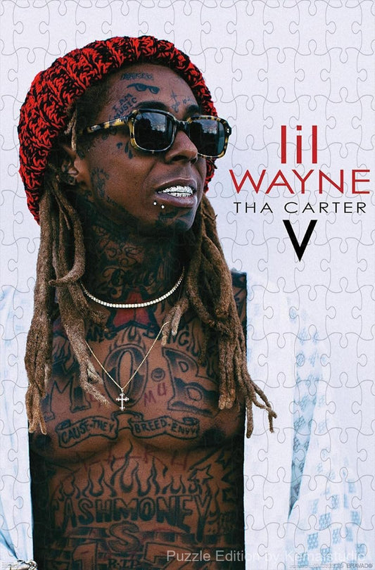 A stylish design inspired by the Carter V era of Lil Wayne's career, bold and graphic