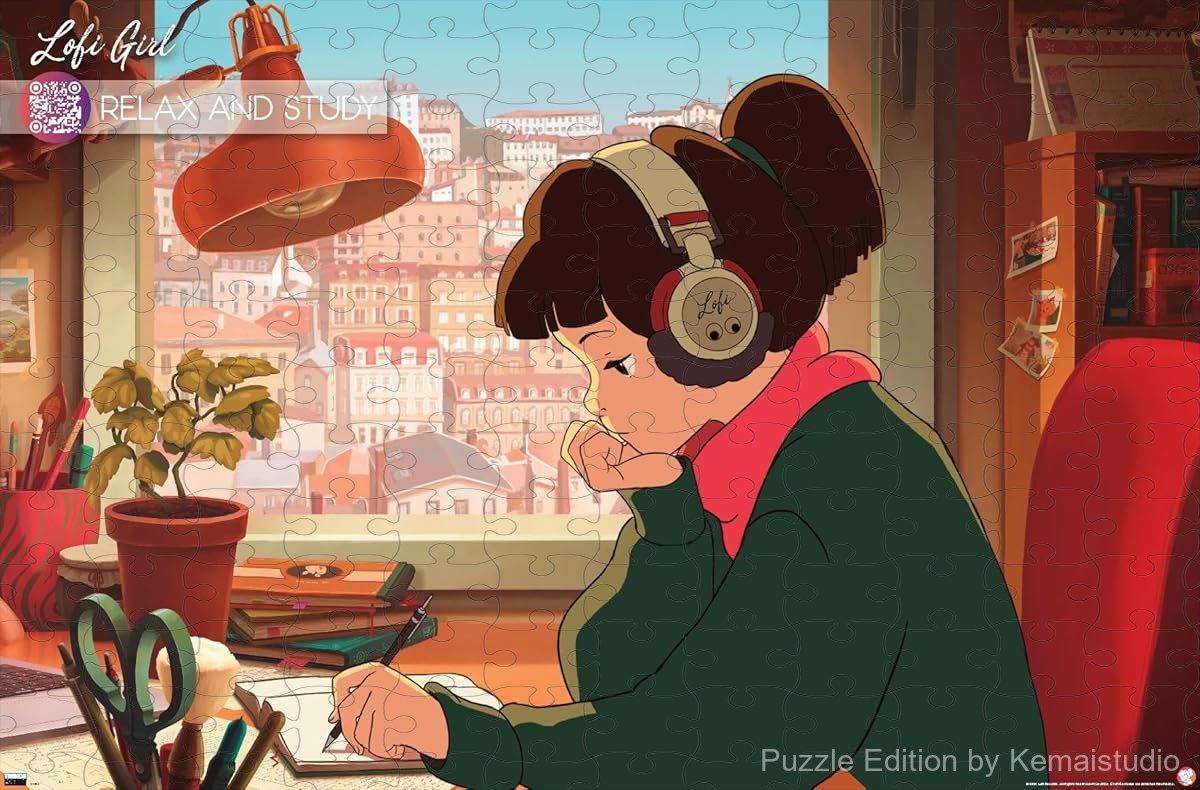 A chill Lofi Girl puzzle ideal for study vibes and desk decor