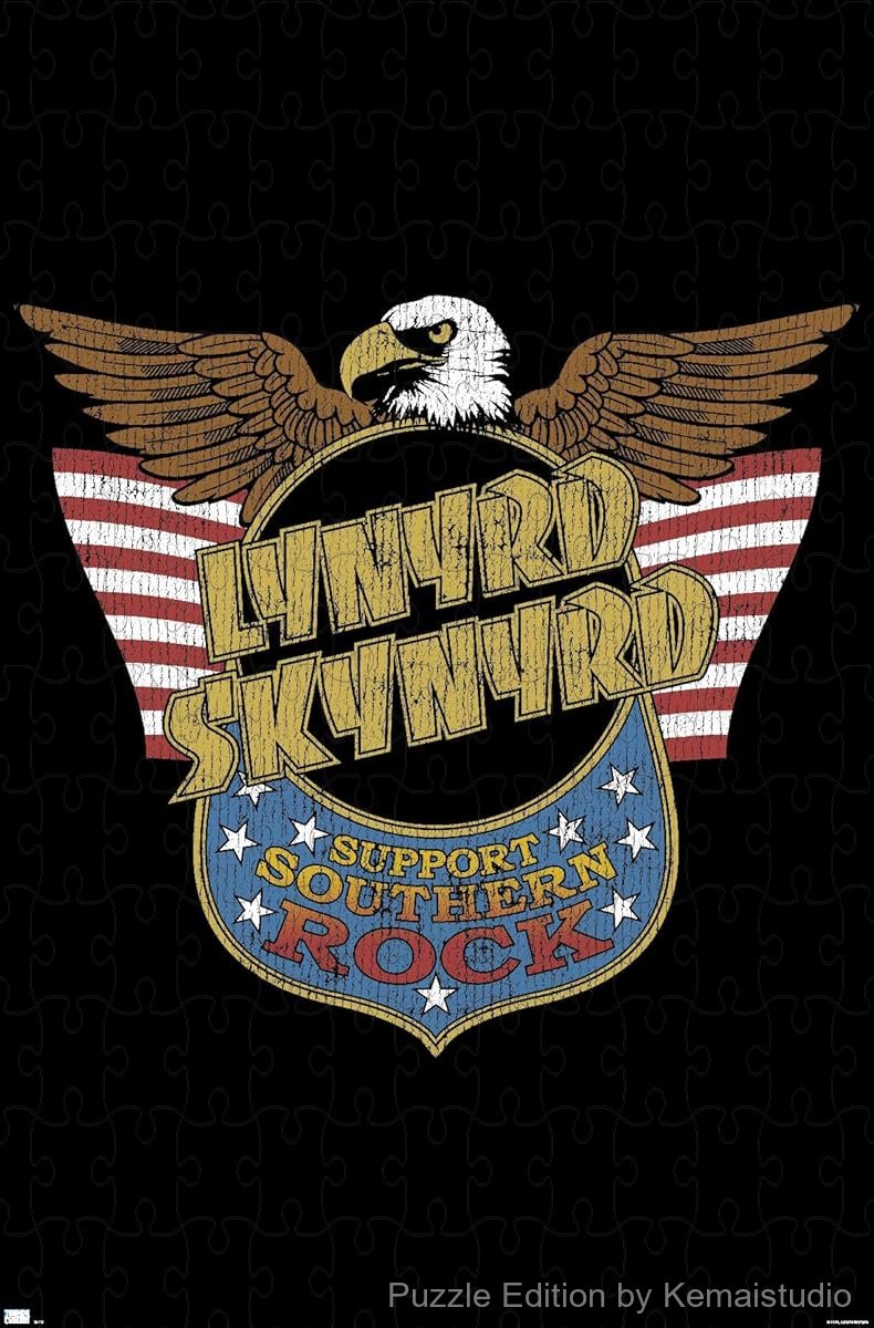 A bold eagle-emblem puzzle reflecting Lynyrd Skynyrd's American pride, great for display