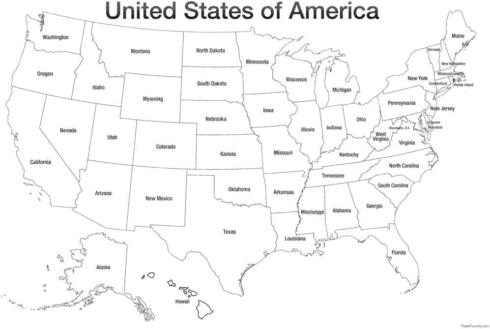 Maps of the United States of America wooden puzzle for adults