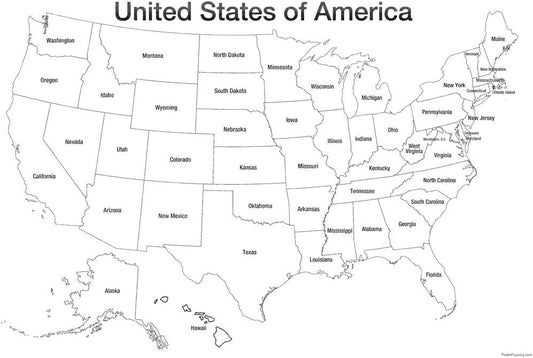 Maps of the United States of America wooden puzzle for adults