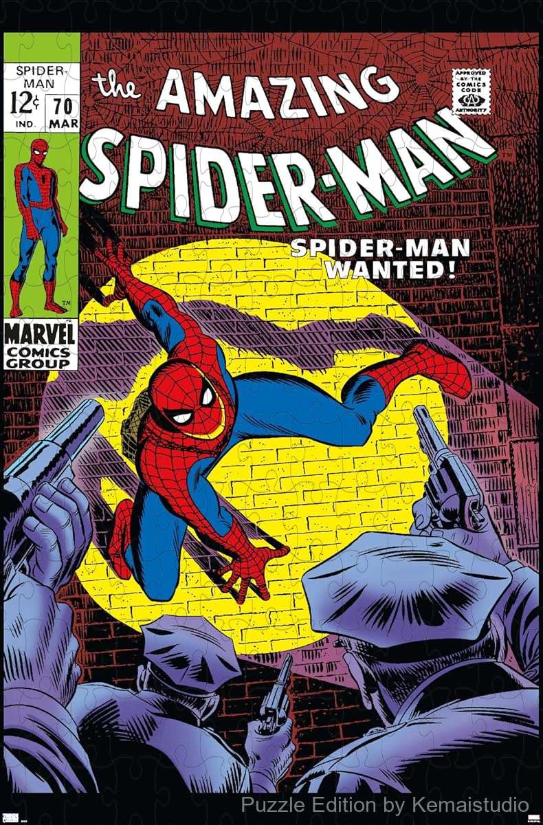 Marvel's Spider-Man #70 cover art comes to life in this dynamic 1000-piece puzzle