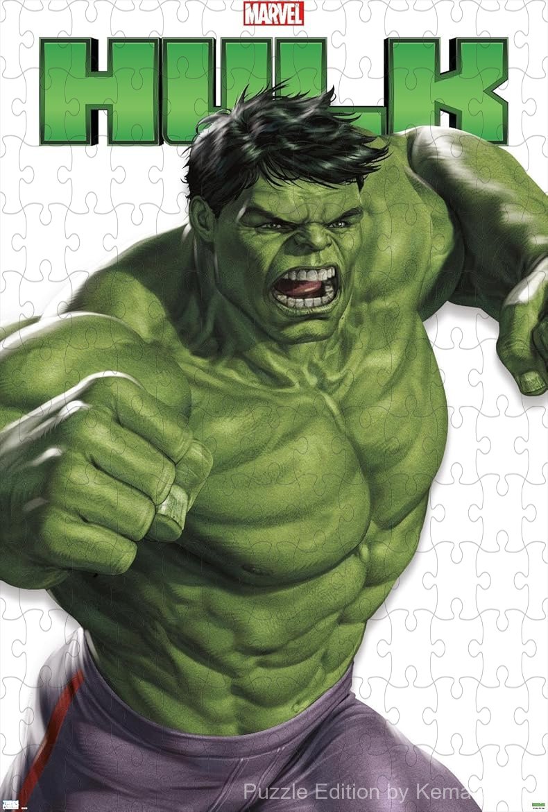 The Hulk unleashes his massive power in this iconic Marvel feature puzzle