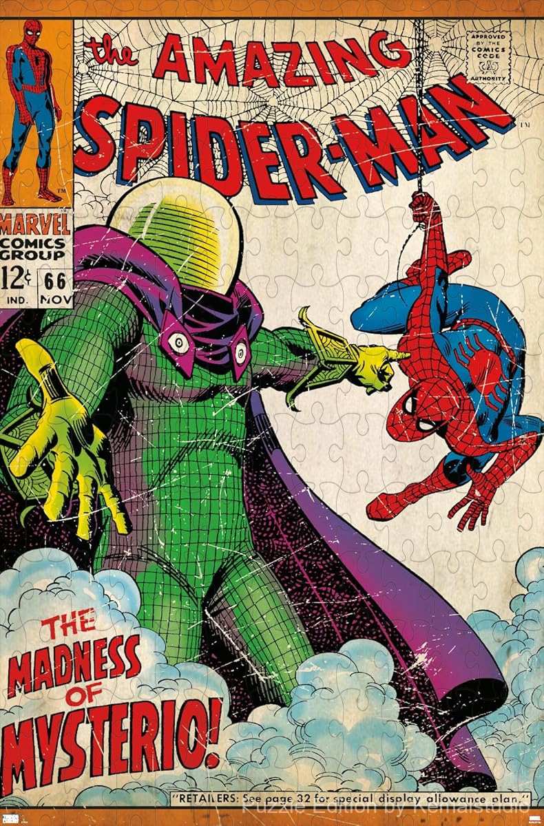 500-piece wooden jigsaw puzzle featuring the cover art of Amazing Spider-Man #66.