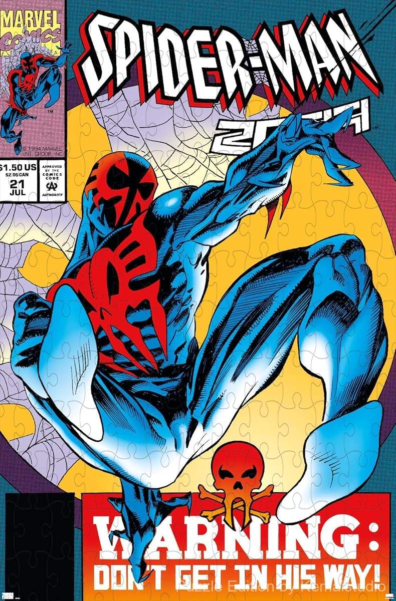 Marvel's Spider-Man 2099 from #21 comic book issue, superhero puzzle