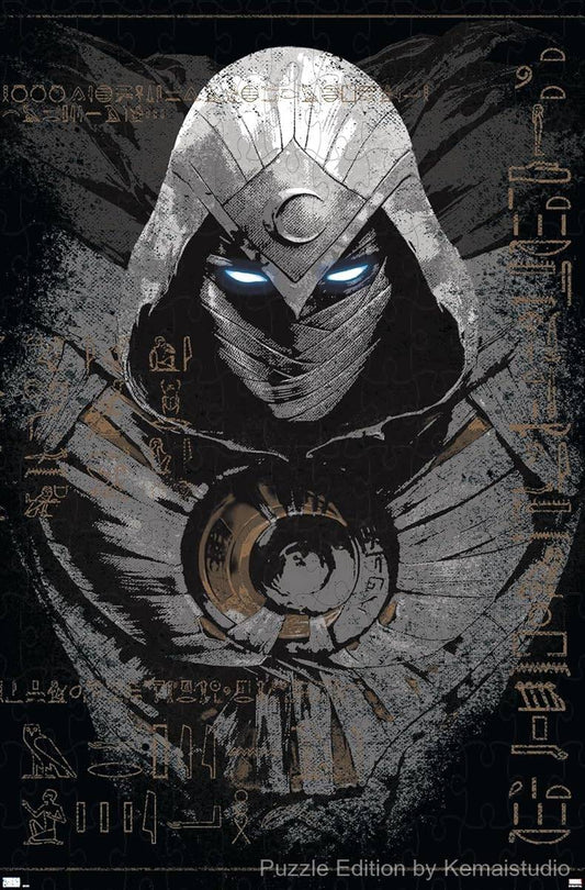 Marvel's Moon Knight in a close-up scene captured in vibrant puzzle art