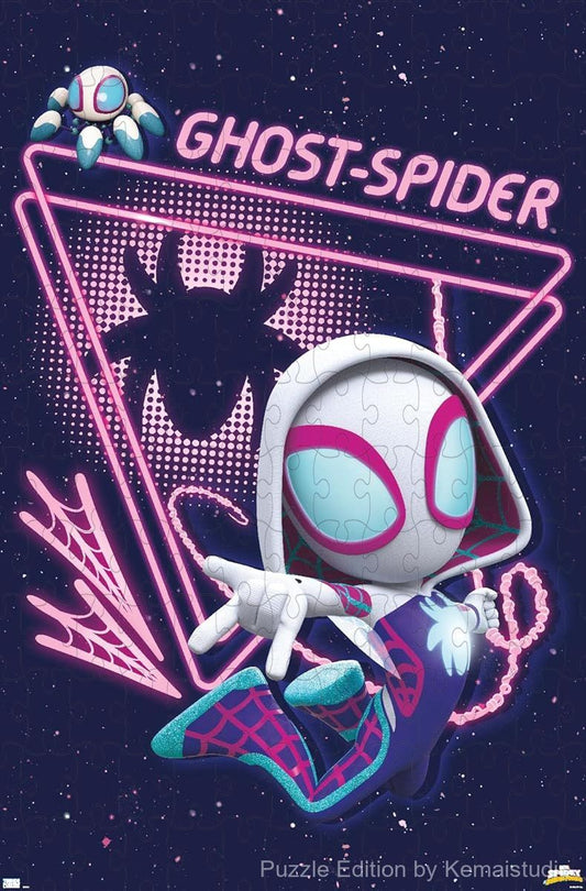 Ghost Spider swings into action with Marvel's Spidey team in this energetic scene