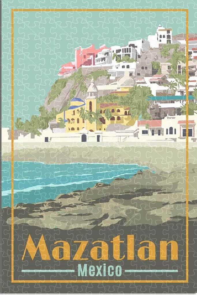 Mazatlan Mexico Vintage Travel Poster Puzzles  
