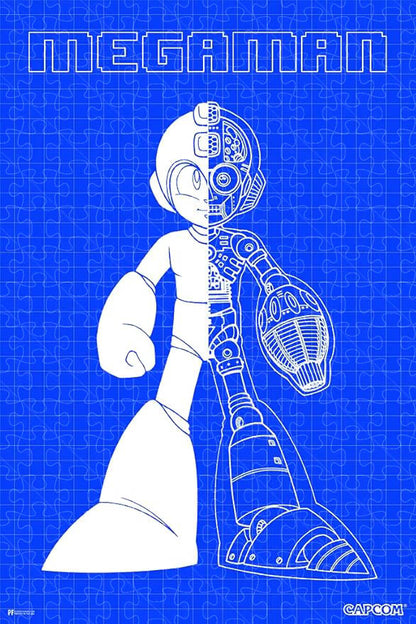 a jigsaw puzzle made with Mega Man Blueprint Art Video Game Screen