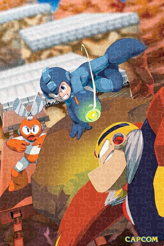 500-piece Mega Man boss fight retro game poster puzzle