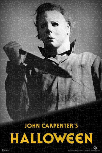 Michael Myers mask knife horror poster puzzle, wooden puzzles for adults  