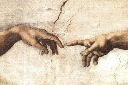 Michelangelo art painting poster puzzle, wooden puzzle for adults