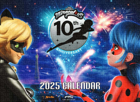 Miraculous Ladybug and Cat Noir 10th anniversary poster, wooden puzzle for adults