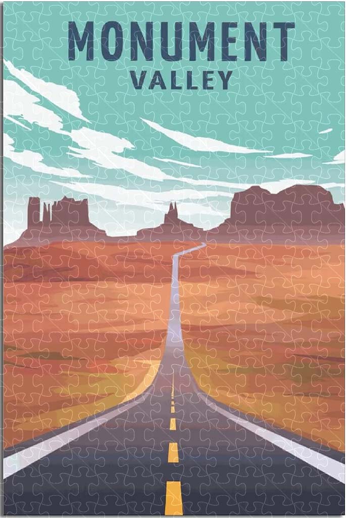 Monument Valley Vintage Travel Poster Puzzles  