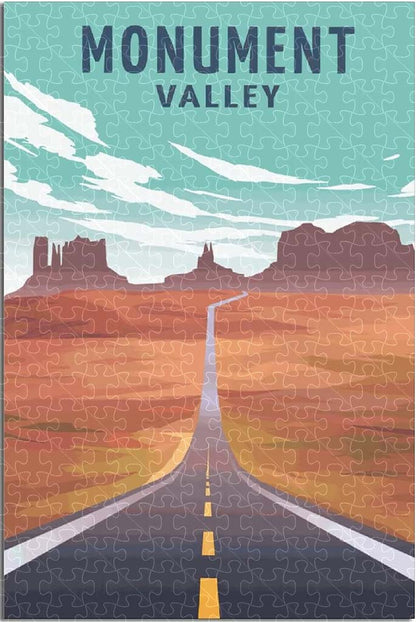 Monument Valley Vintage Travel Poster Puzzles  
