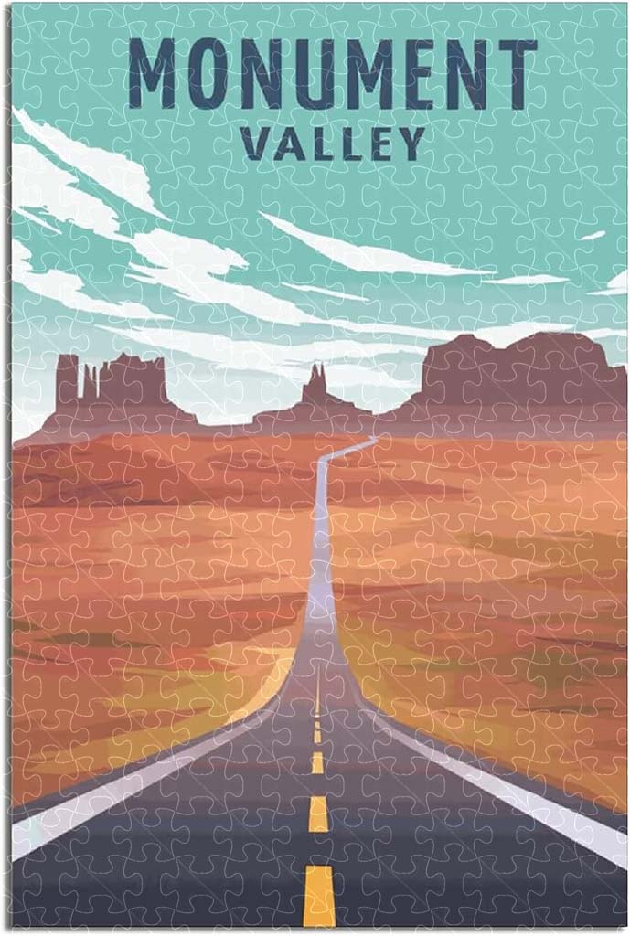 Monument Valley, 1000-piece wooden puzzle featuring the iconic red sandstone buttes of the American Southwest.