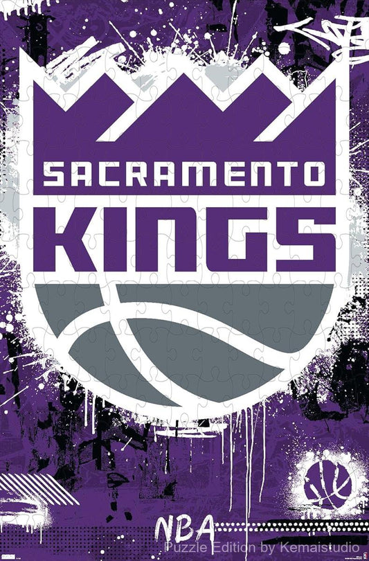 Sacramento Kings' Maximalist logo in a 500-piece puzzle for basketball fans