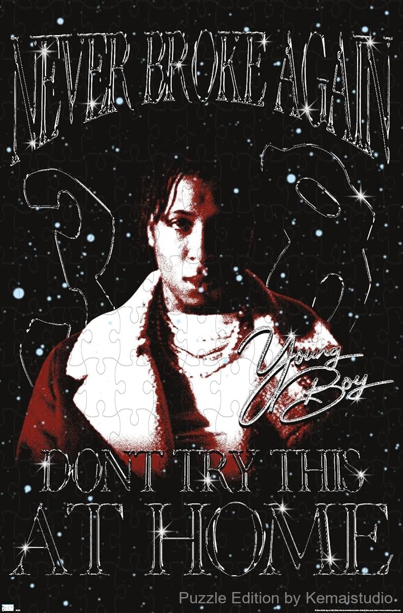 A moody puzzle capturing NBA Youngboy's Don't Try This theme, great for music fans and easy puzzling