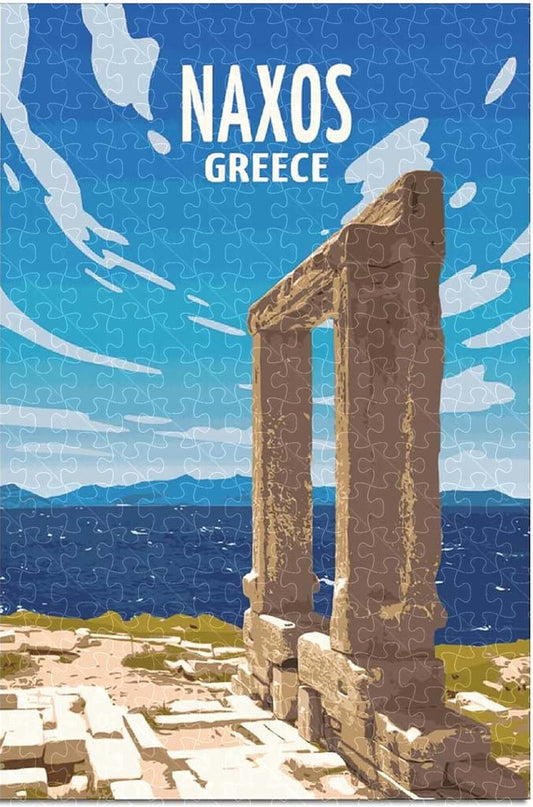 Naxos Greece Vintage Travel Poster Puzzles  