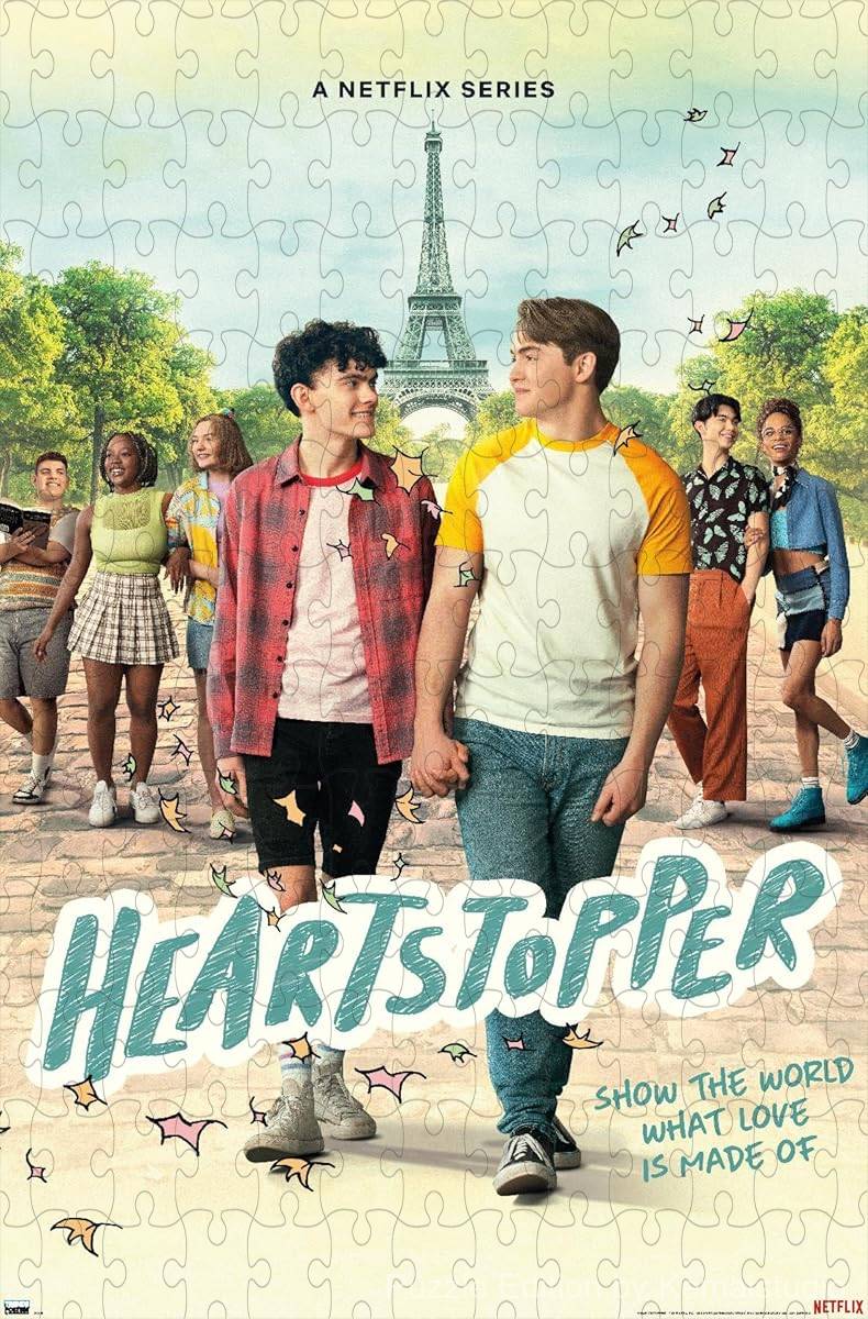 Heartstopper characters in a heartwarming romantic scene from Season 2