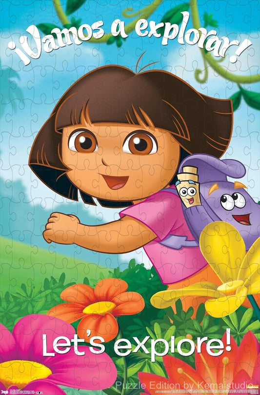 Dora's adventure scene in this fun 500-piece puzzle for kids