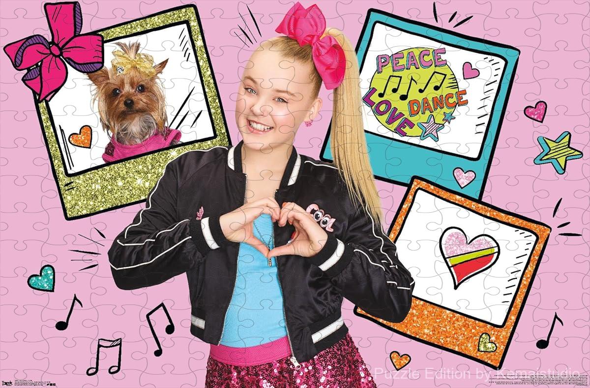 A heart-themed JoJo Siwa puzzle from Nickelodeon, perfect for young fans and playful decor