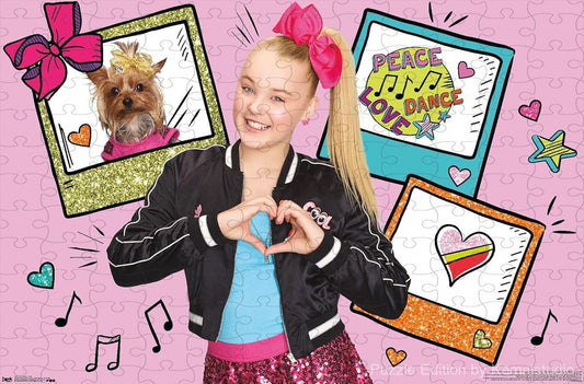 A heart-themed JoJo Siwa puzzle from Nickelodeon, perfect for young fans and playful decor