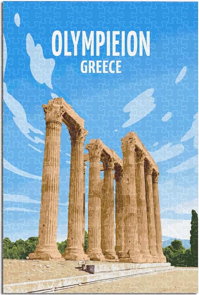 Olympieion, Athens, 1000-piece wooden puzzle featuring the grandeur of the Temple of Olympian Zeus in ancient Athens.