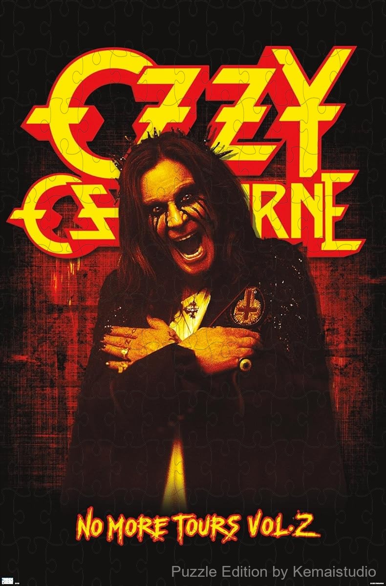 A tribute puzzle honoring Ozzy Osbourne's No More Tours moment, ideal for music memorabilia lovers
