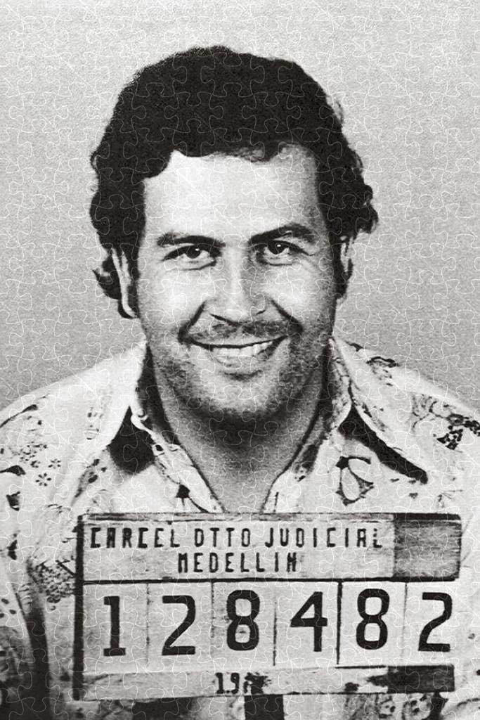 Pablo Escobar portrait photo poster puzzle, wooden puzzle for adults