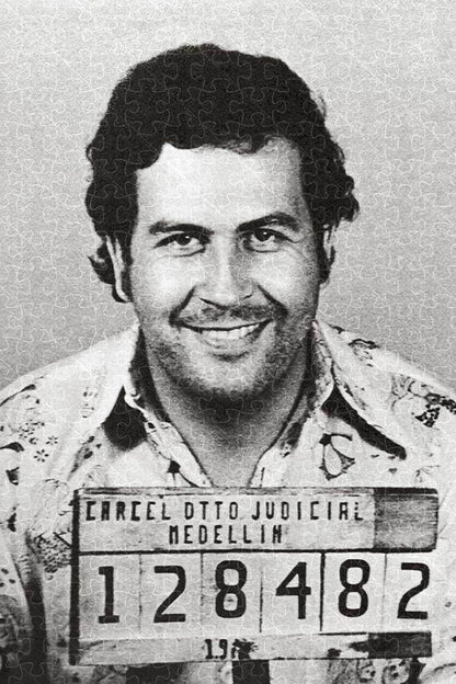 Pablo Escobar portrait photo poster puzzle, wooden puzzle for adults