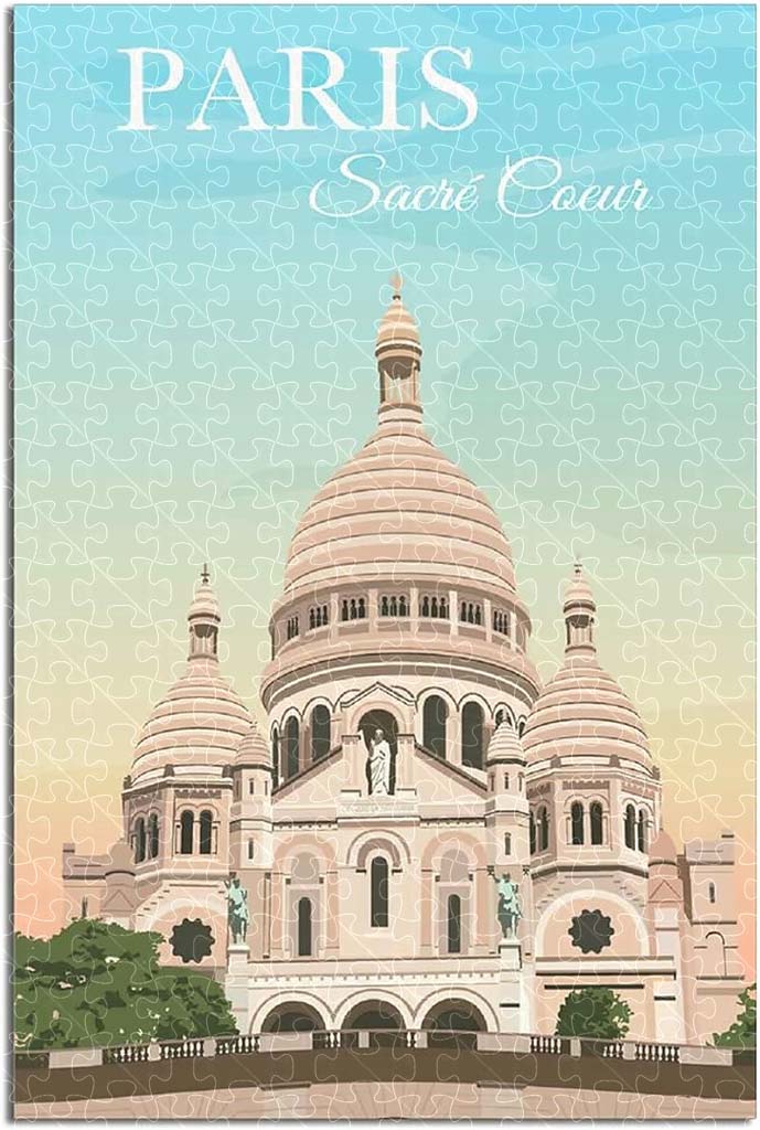 Paris Socie vintage travel poster jigsaw puzzle for adults, 1000-piece puzzle of Paris’ timeless elegance.