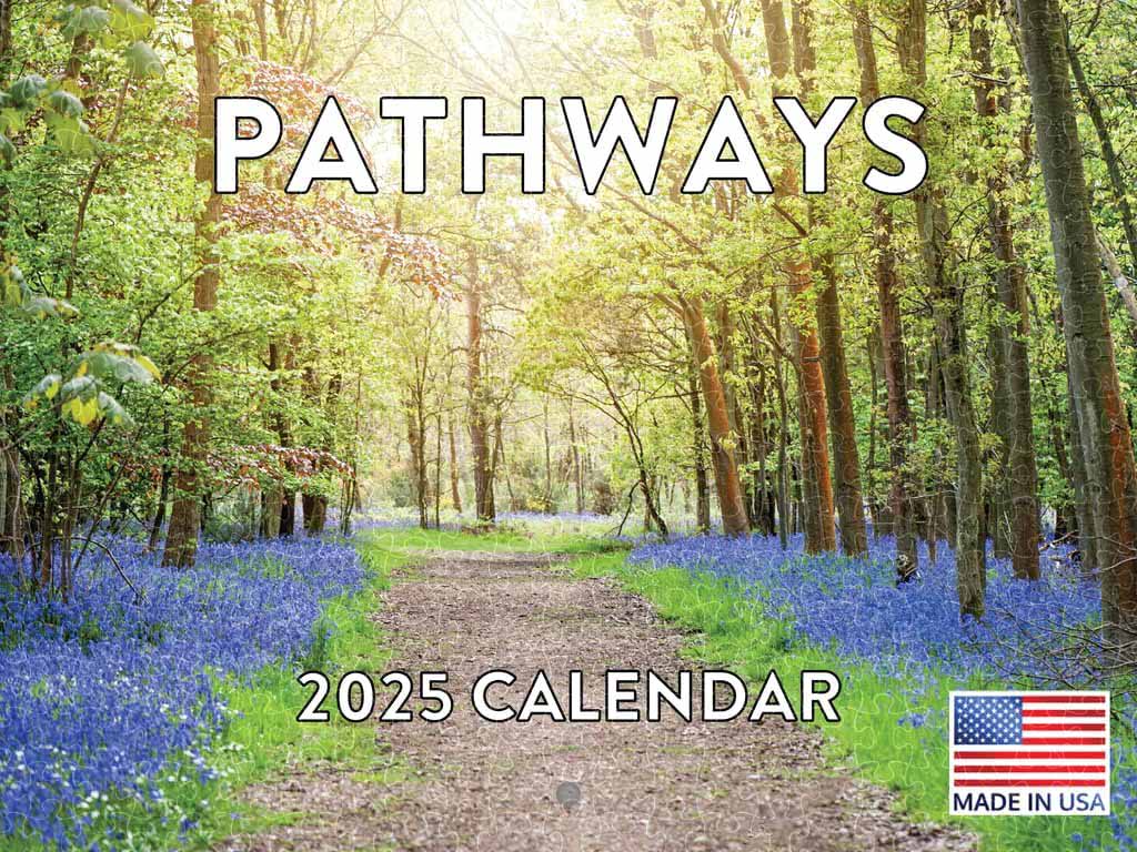 Pathway nature 2025 calendar poster, wooden puzzle for adults, American made