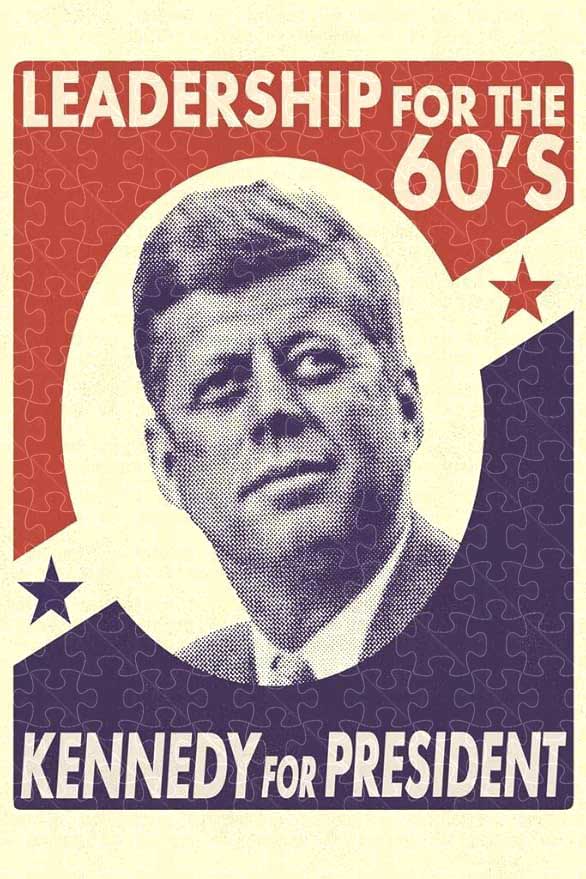 President John F. Kennedy poster puzzle, wooden puzzles for adults  