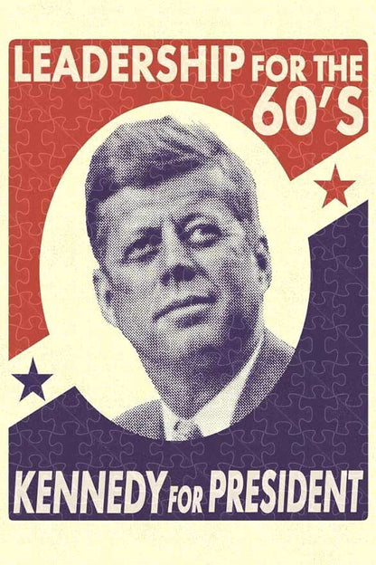 President John F. Kennedy poster puzzle, wooden puzzles for adults  