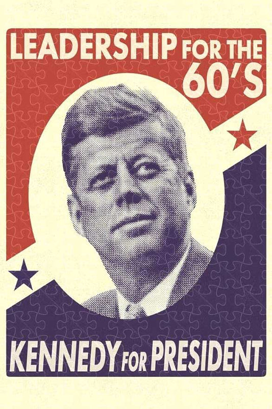 President John F. Kennedy poster puzzle, wooden puzzles for adults  