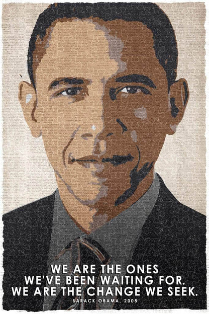 Obama’s famous inspirational quotes poster, President Obama portrait puzzle, wooden puzzle for adults