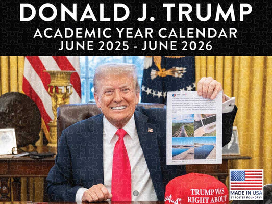 2025-2026 President Trump academic calendar poster adult jigsaw puzzle  