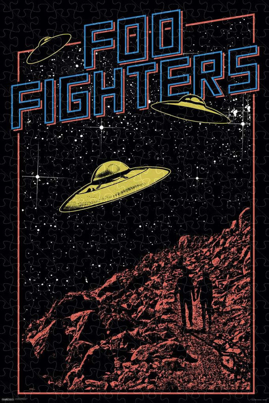 Pyramid America Foo Fighters UFO music band poster, wooden puzzle for adults