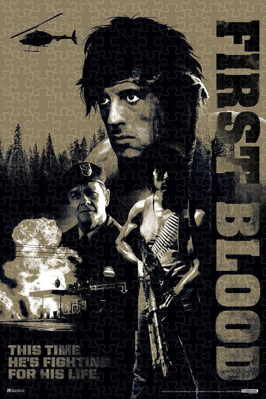 Rambo First Blood Camo Montage Poster Puzzles  