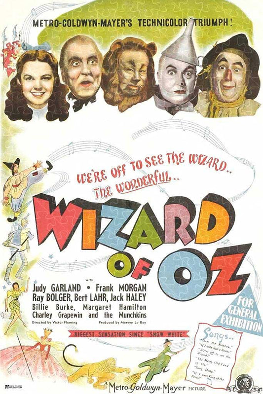 Retro Wizard movie Judy Garland poster puzzle, wooden puzzles for adults  