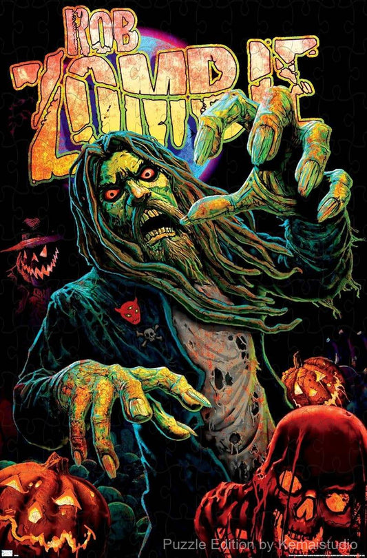 A dark and haunting puzzle with Halloween visuals by Rob Zombie, perfect for spooky season fans